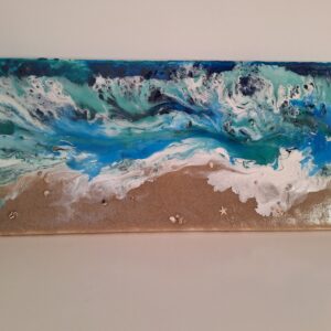 Resin Art "Meeresrauschen" - Original, 30 x 80 cm