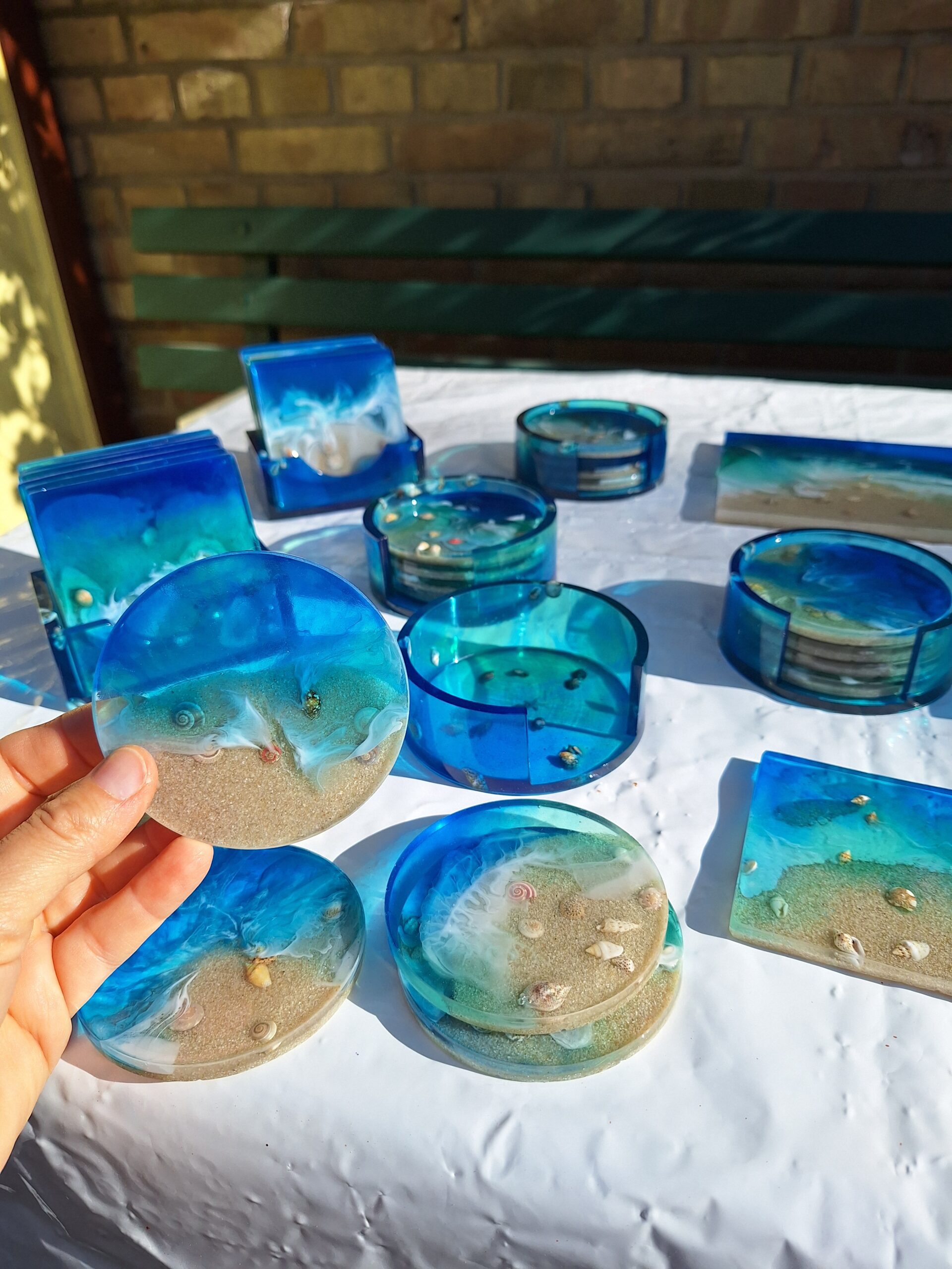 Resin Art - round Coasters