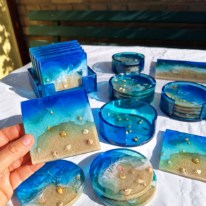 Resin Art - square Coasters